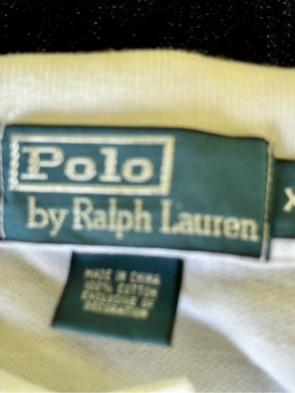 NWOT Polo by Ralph Lauren White Cotton Short-Sleeve Polo with Navy Logo